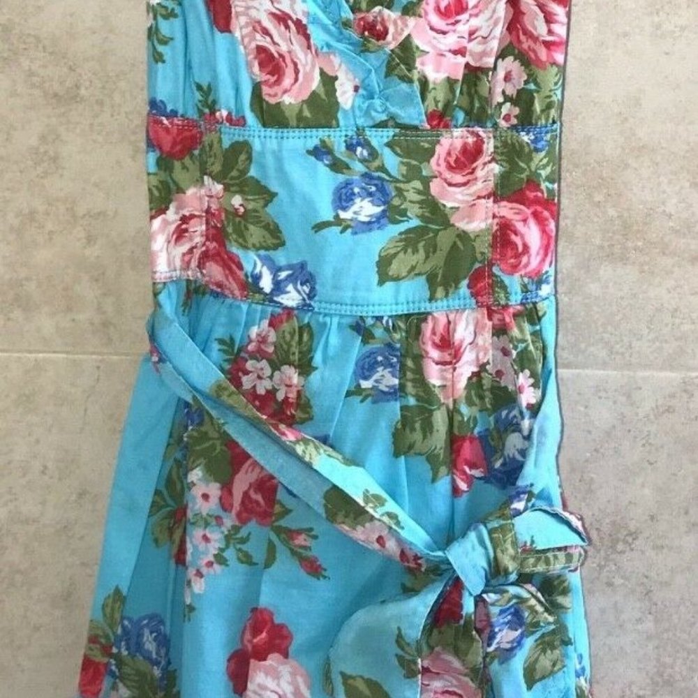 abercrombie & fitch Turquoise Floral Dress XL Girl